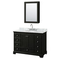 Deborah 48 Inch Dark Espresso Single Vanity Oval Sink Med Cab