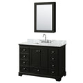 Deborah 48 Inch Dark Espresso Single Vanity Square Sink Med Cab
