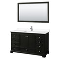 Deborah 60 Inch Single Vanity Cultured Marble Top 58 Inch Mirror