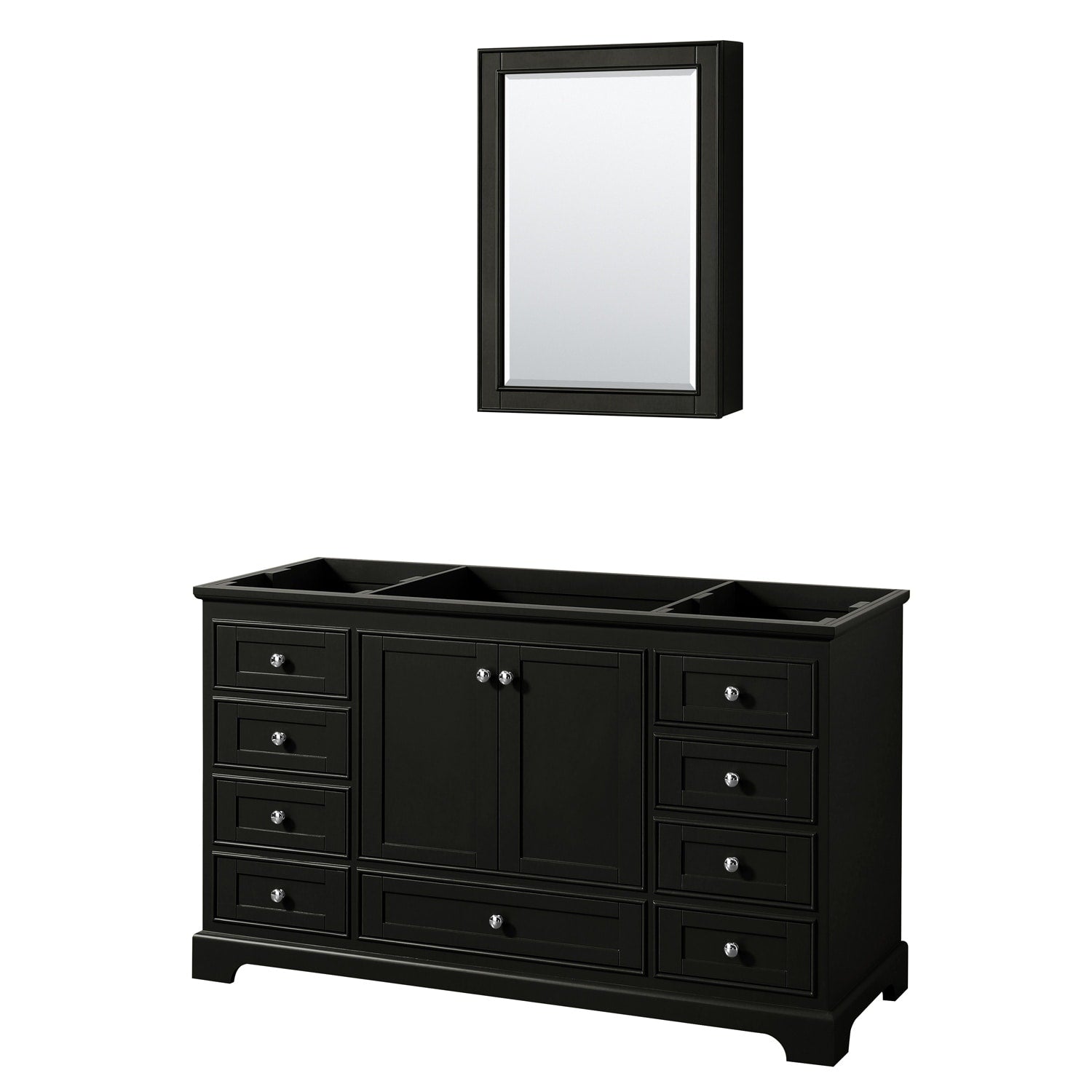 Deborah 60 Inch Dark Espresso Single Vanity Cabinet Med Cab