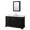 Deborah 60 Inch Dark Espresso Single Vanity Oval Sink Med Cab