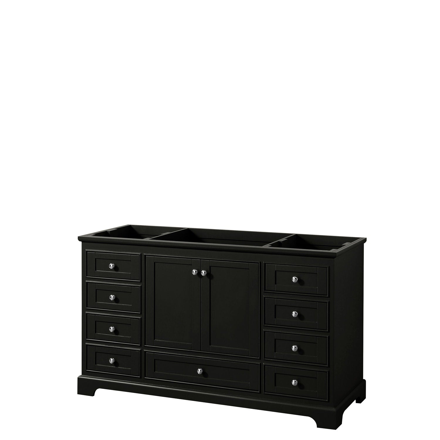 Deborah 60 Inch Dark Espresso Single Vanity Cabinet No Mirror