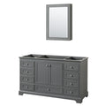 Wyndham Collection Deborah 60 Inch Single Bathroom Vanity With Medicine Cabinet