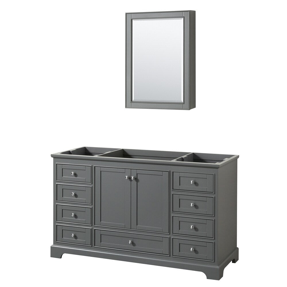 Wyndham Collection Deborah 60 Inch Single Bathroom Vanity With Medicine Cabinet
