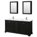 Deborah 72 Inch Double Vanity Cultured Marble Top Medicine Cabinets