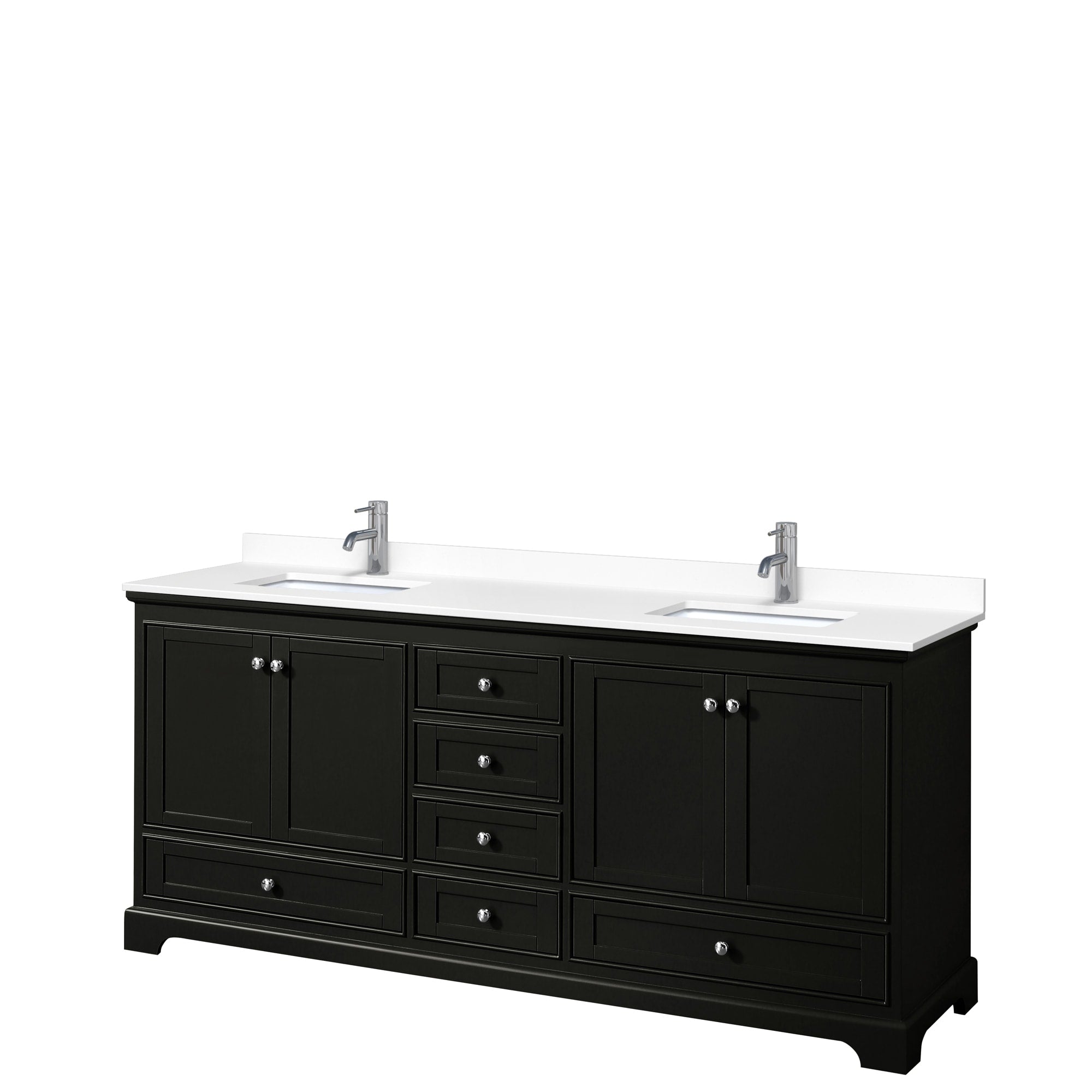 Deborah 80 Inch Double Vanity Cultured Marble Top