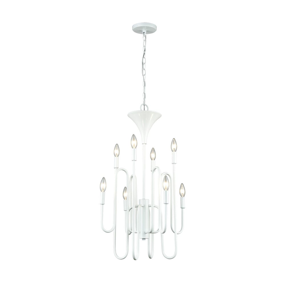 Decatur 8 Light Chandelier Matte White