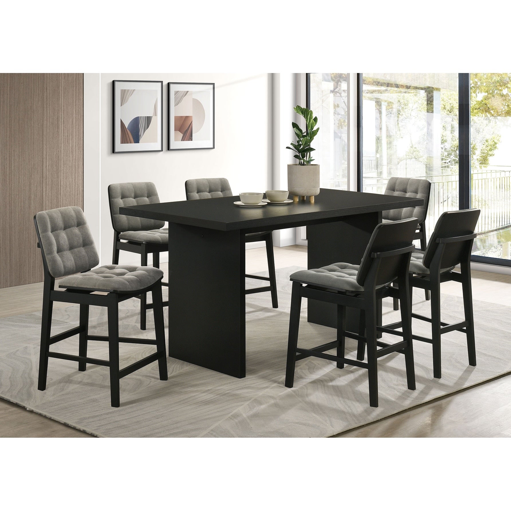 Decker 7 Piece 70 Inch Rectangular Counter Height Dining Set