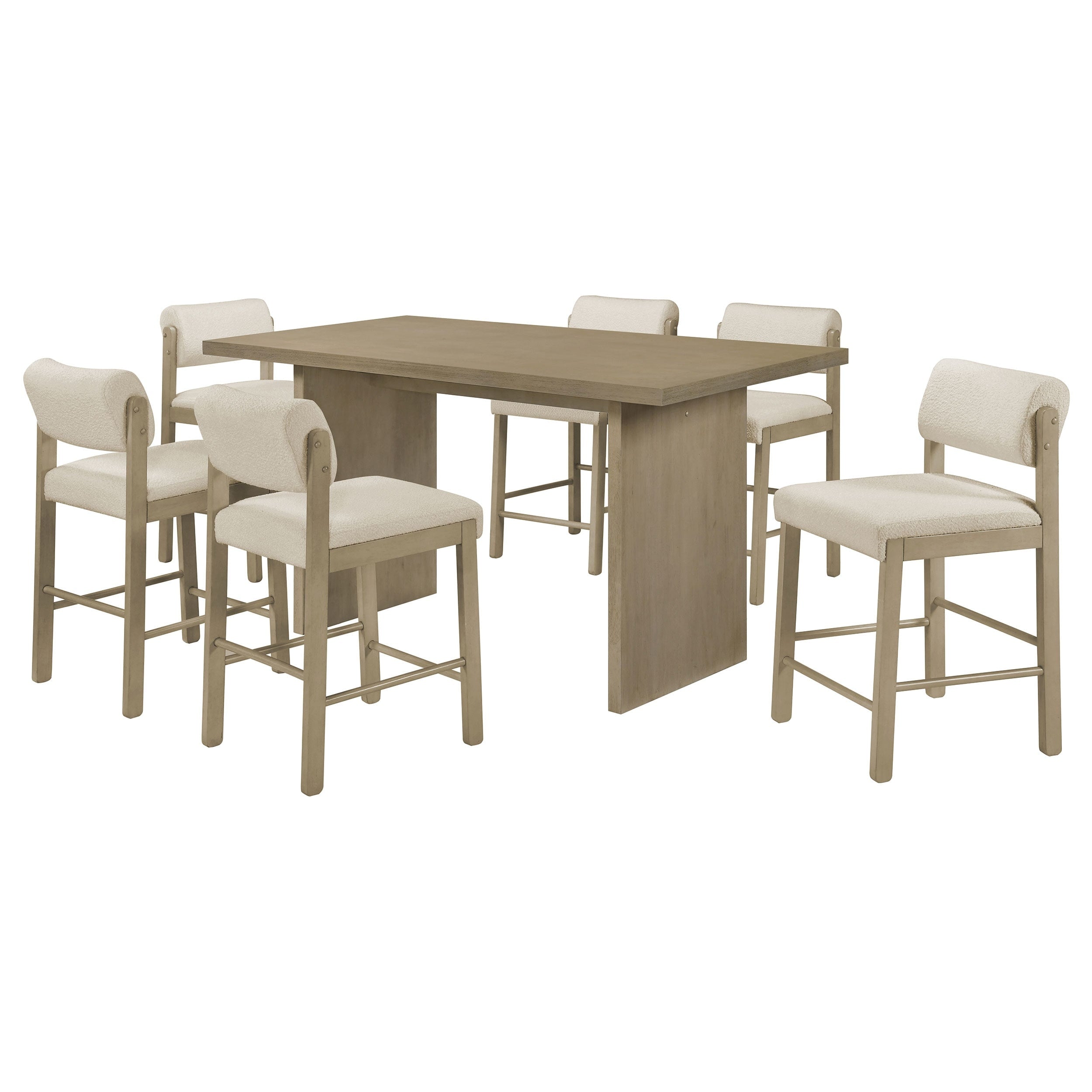 Decker 7 Piece 70 Inch Rectangular Counter Height Dining Set