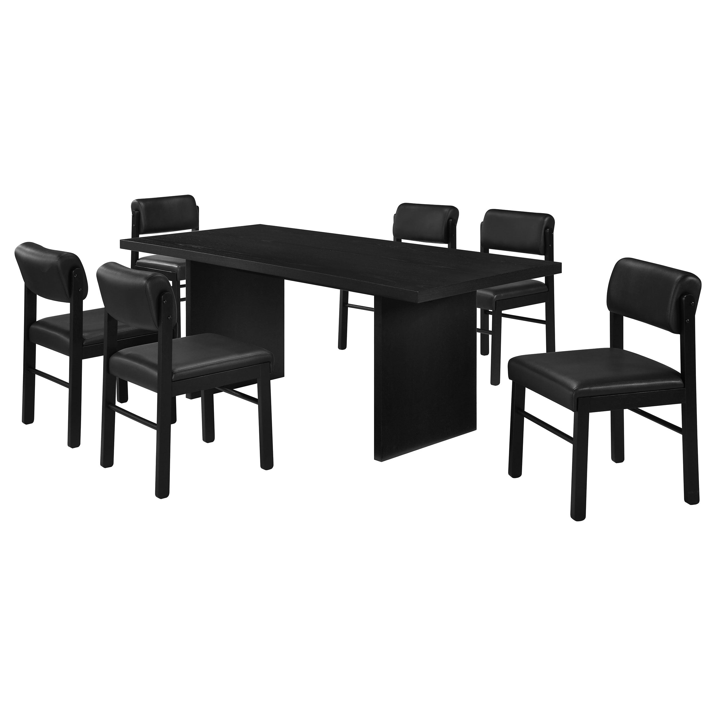 Decker 7 Piece 82 Inch Rectangular Dining Set