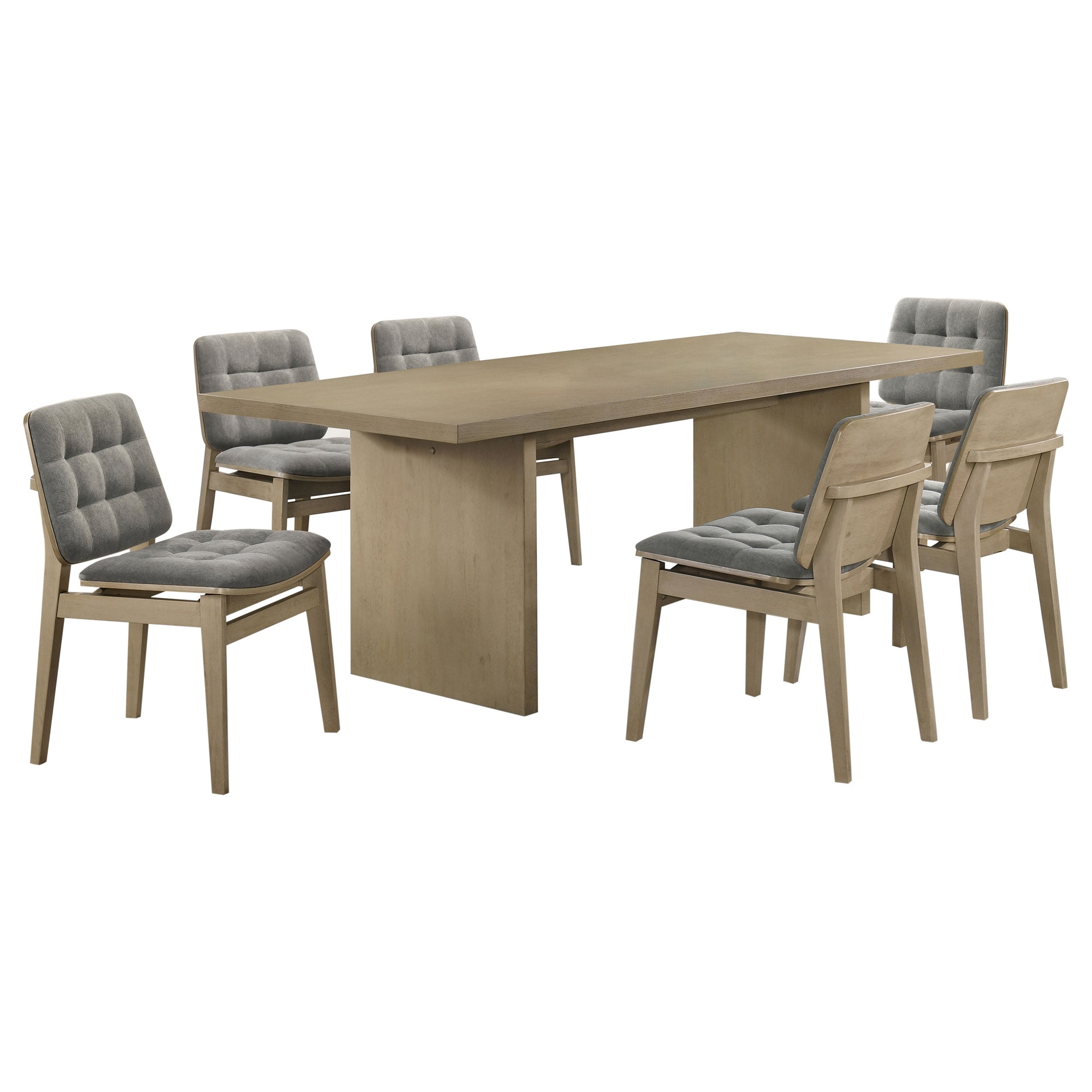 Decker 7 Piece 82 Inch Rectangular Dining Set