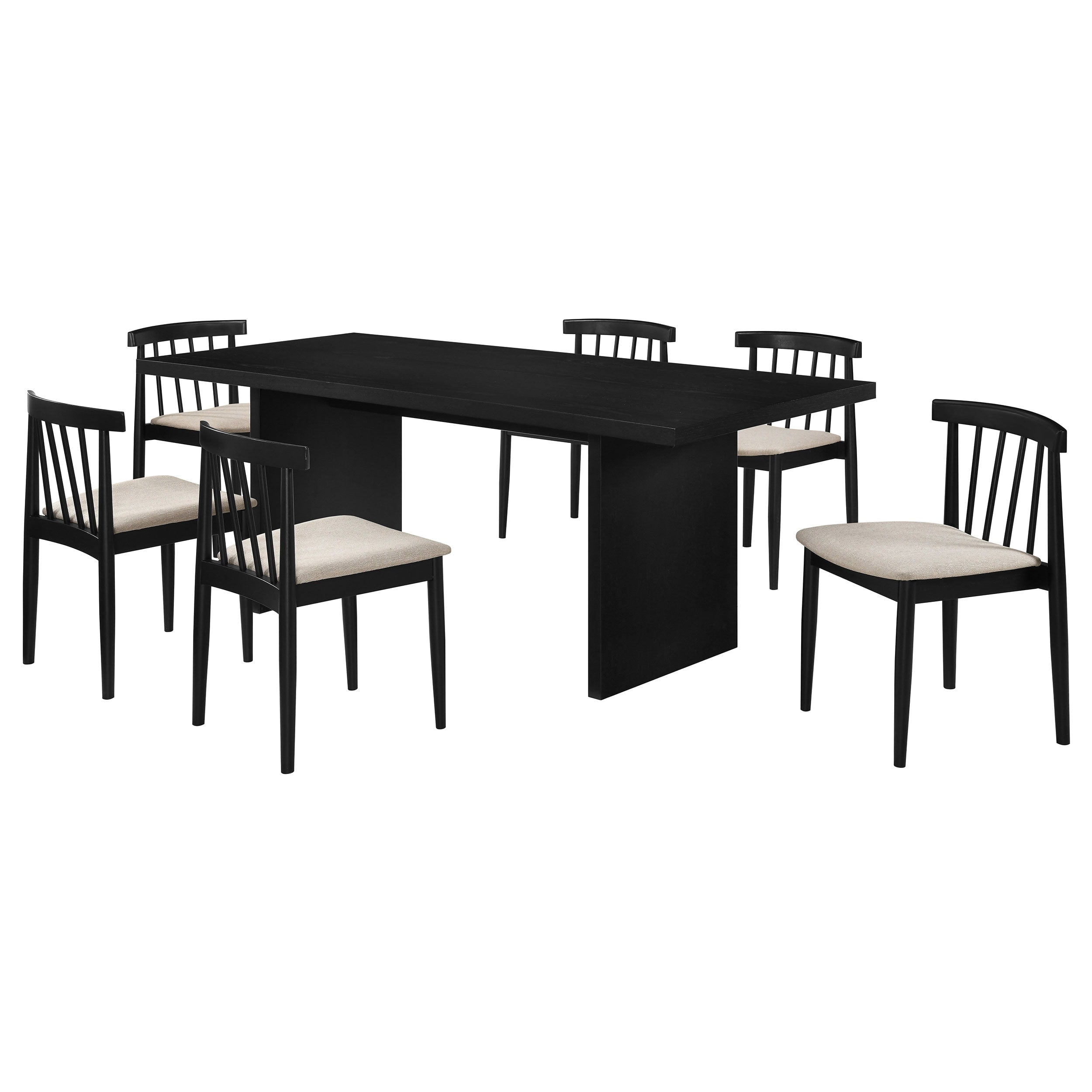 Decker 7 Piece 82 Inch Rectangular Dining Set