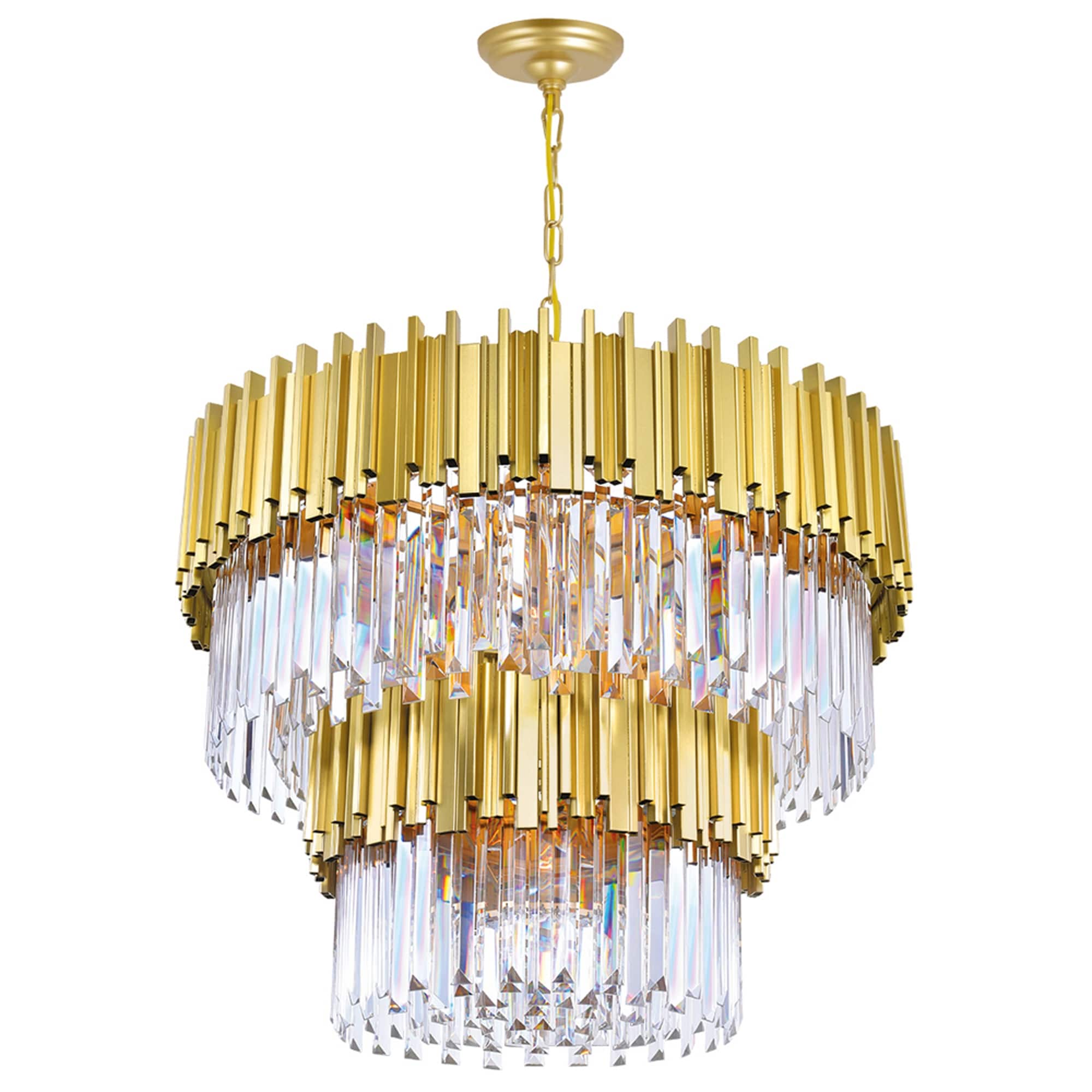 Deco 12 Light Down Chandelier With Medallion Gold Finish Medallion Gold