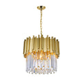 Deco 4 Light Down Chandelier With Medallion Gold Finish Medallion Gold