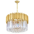 Deco 7 Light Down Chandelier With Medallion Gold Finish Medallion Gold