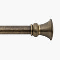 Deco Window 18 44 Inch Adjustable Curtain Rod 1 Inch Metal Drapery Rod With Egyptian Finials Antique Brass