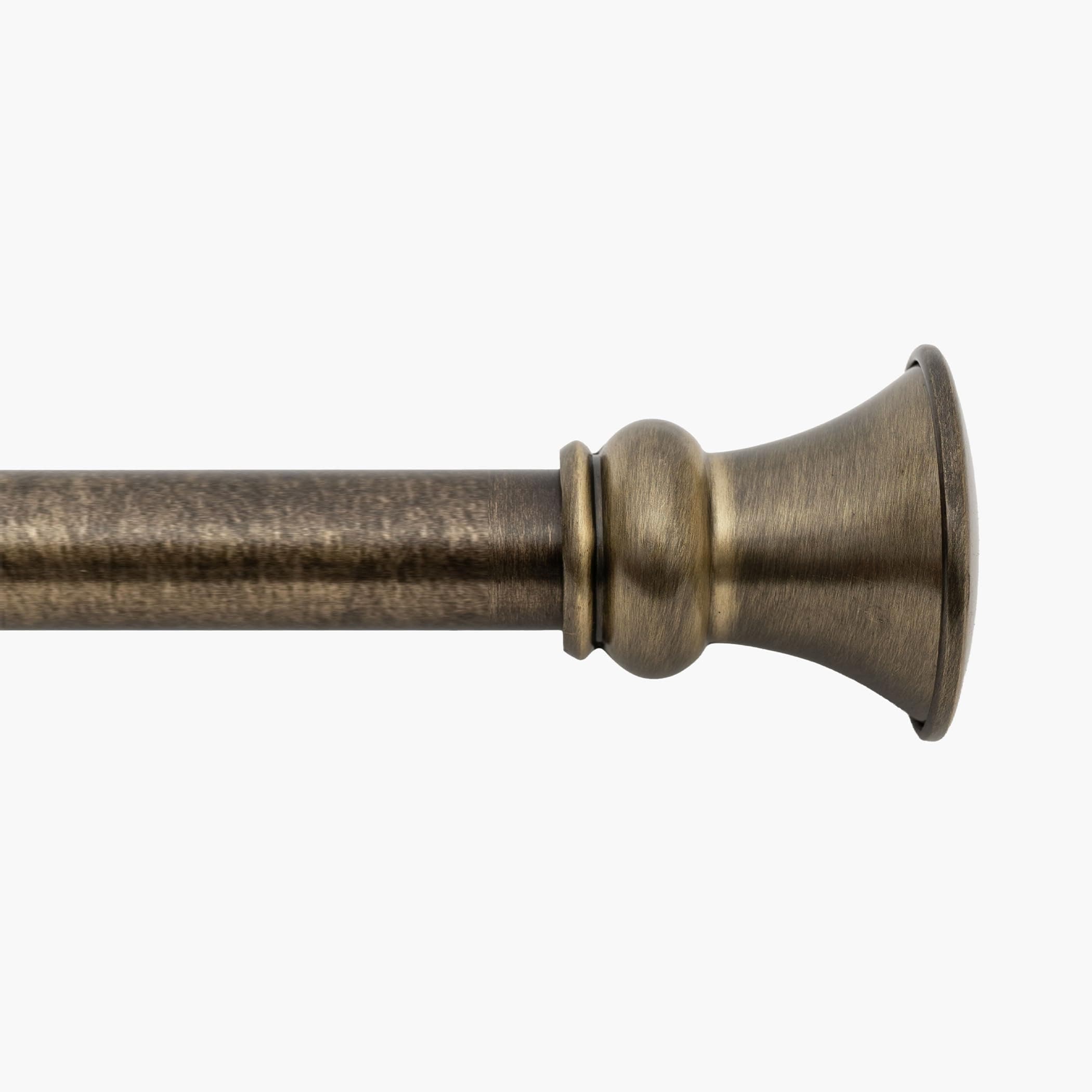 Deco Window 18 44 Inch Adjustable Curtain Rod 1 Inch Metal Drapery Rod With Egyptian Finials Antique Brass