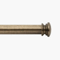 Deco Window 18 44 Inch Adjustable Curtain Rod 1 Inch Metal Drapery Rod With End Cap Finials Antique Brass