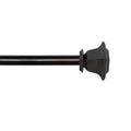 Deco Window 18 44 Inchadjustable Curtain Rod 1 Inch Metal Drapery Rod With Quatro Finials Imperial Bronze