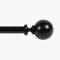Deco Window 44 120 Inch Adjustable Curtain Rod 1 Inch Metal Drapery Rod With Ball Finials Black Matte