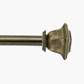 Deco Window 44 120 Inch Adjustable Curtain Rod 1 Inch Metal Drapery Rod With Quatro Finials Antique Brass