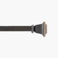 Deco Window 44 120 Inch Adjustable Curtain Rod 1 Inch Metal Drapery Rod With Quatro Finials Imperial Bronze