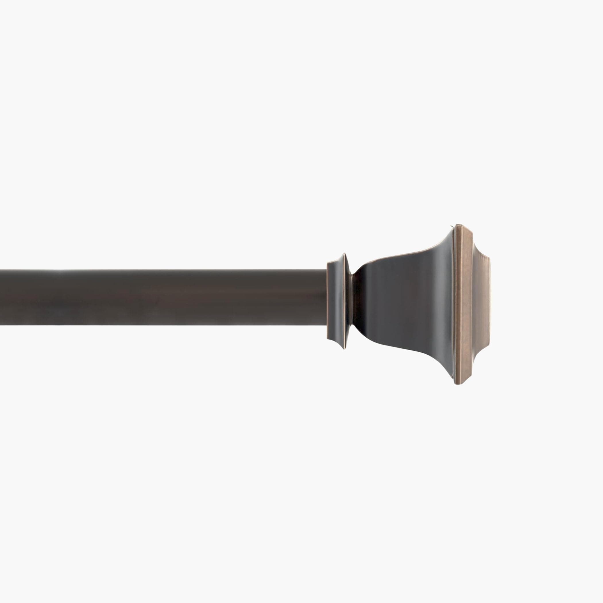 Deco Window 44 120 Inch Adjustable Curtain Rod 1 Inch Metal Drapery Rod With Quatro Finials Imperial Bronze