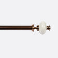 Deco Window 44 120 Inch Adjustable Curtain Rod 1 Inch Metal Drapery Rod With Supreme Ceramic Finials Brown