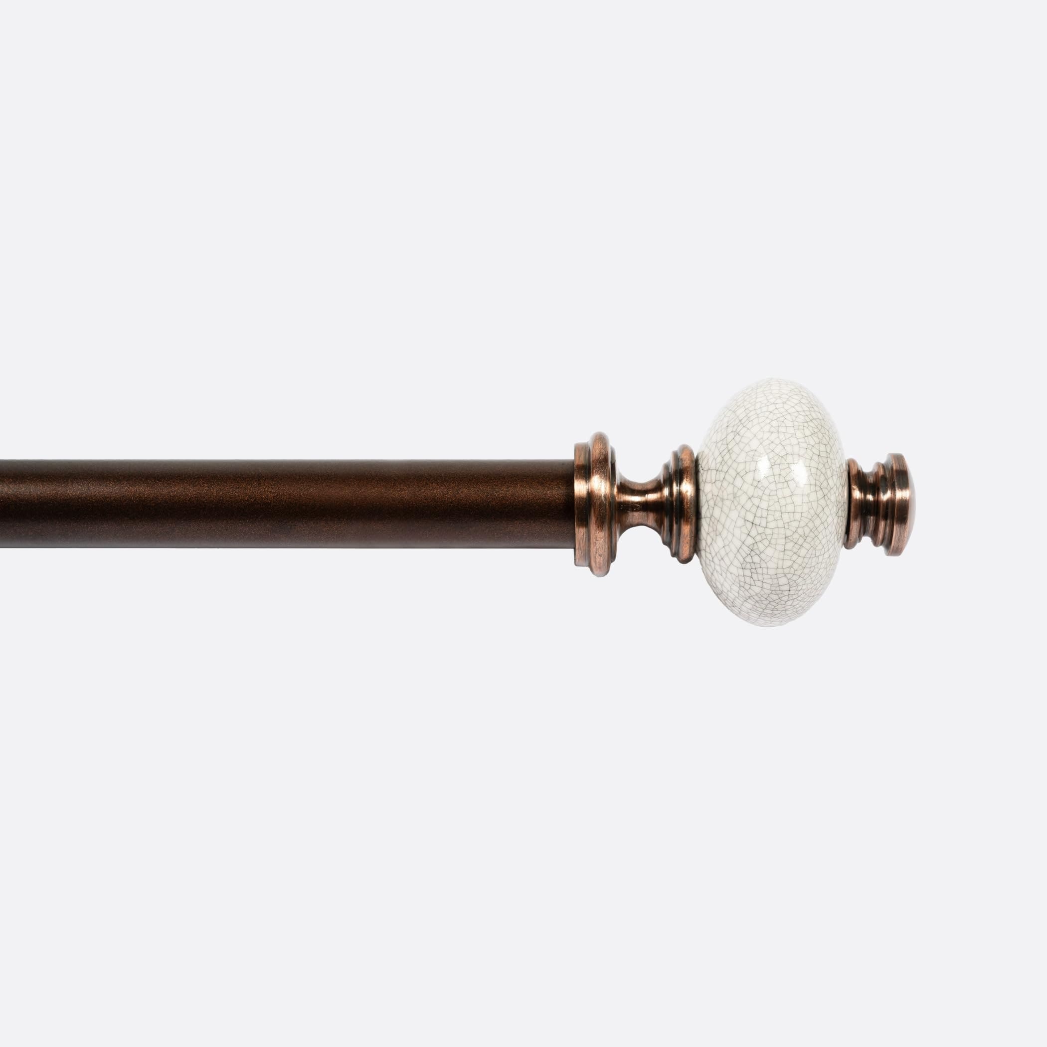 Deco Window 44 120 Inch Adjustable Curtain Rod 1 Inch Metal Drapery Rod With Supreme Ceramic Finials Brown