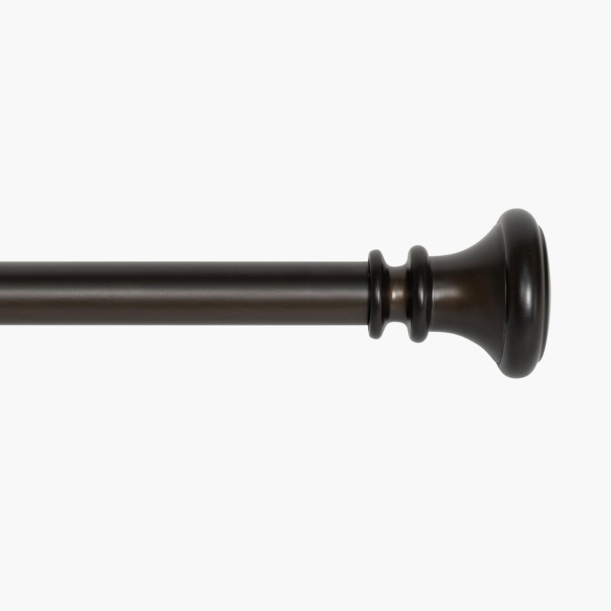 Deco Window 44 120 Inch Adjustable Curtain Rod 1 Inch Metal Drapery Rod With Vaso Finials Imperial Bronze