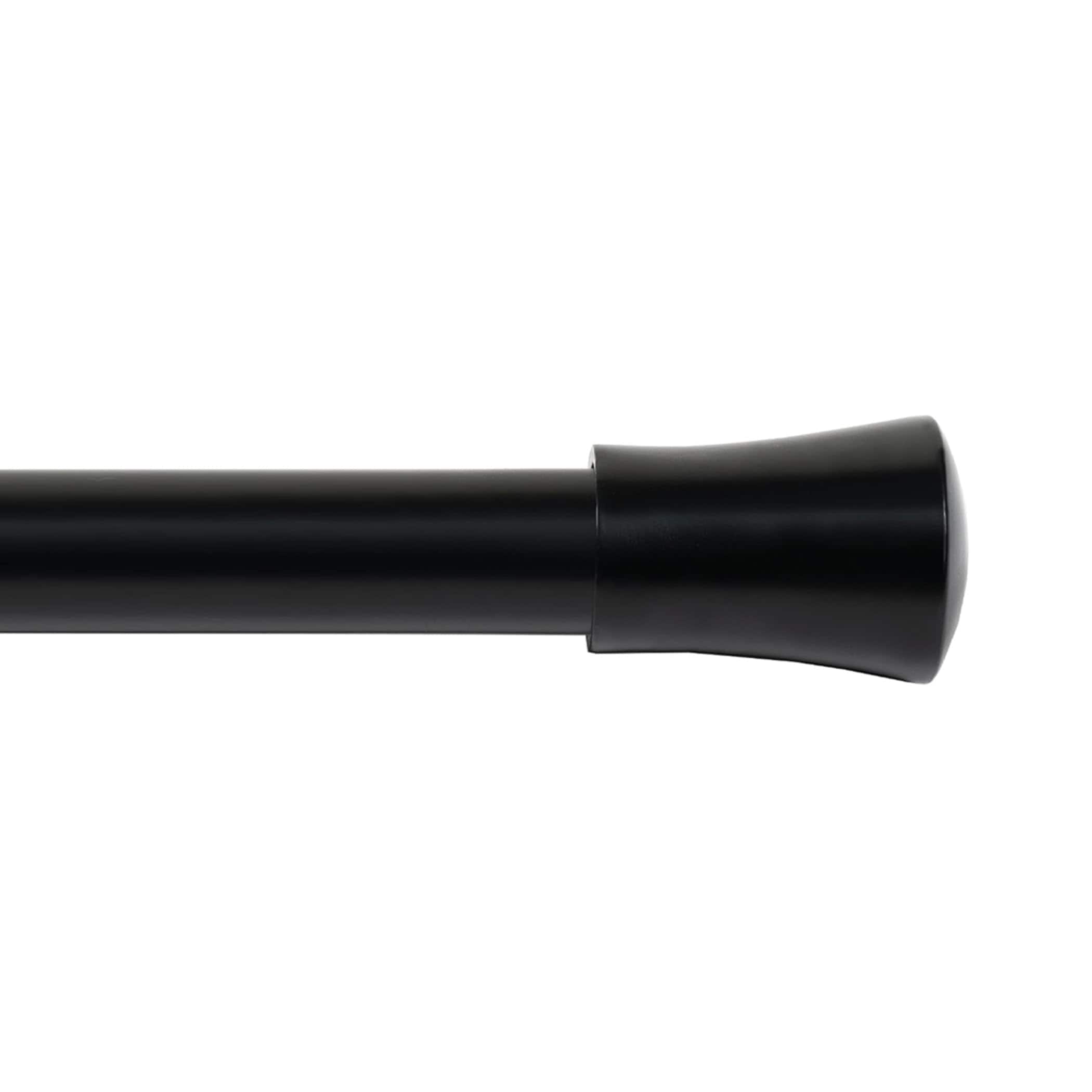 Deco Window 44 120 Inch Adjustable Curtain Rod 3 4 Inch Metal Drapery Rod With Inverted Cone Finials Matte Black