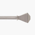 Deco Window 44 120 Inch Adjustable Curtain Rod 3 4 Inch Metal Drapery Rod With Pyramid Finials Satin Silver