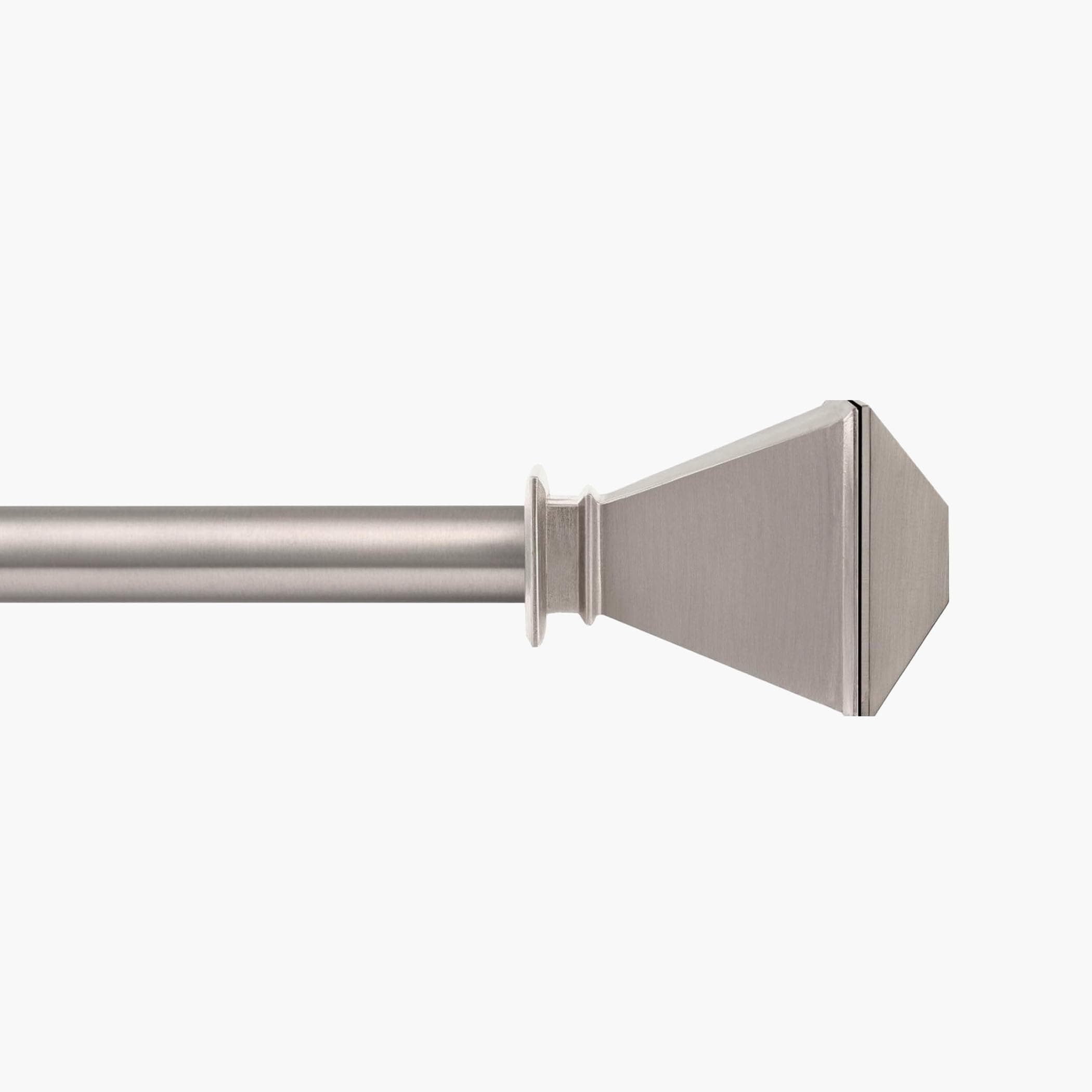 Deco Window 44 120 Inch Adjustable Curtain Rod 3 4 Inch Metal Drapery Rod With Pyramid Finials Satin Silver