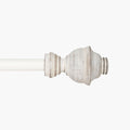 Deco Window 44 120 Inch Adjustable Heavy Duty Curtain Rod 3 4 Inch Iron Drapery Pole With Cambria Finials White