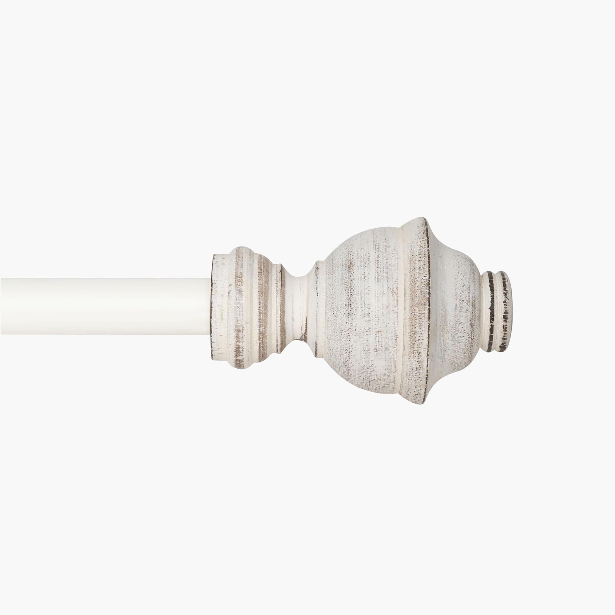 Deco Window 44 120 Inch Adjustable Heavy Duty Curtain Rod 3 4 Inch Iron Drapery Pole With Cambria Finials White