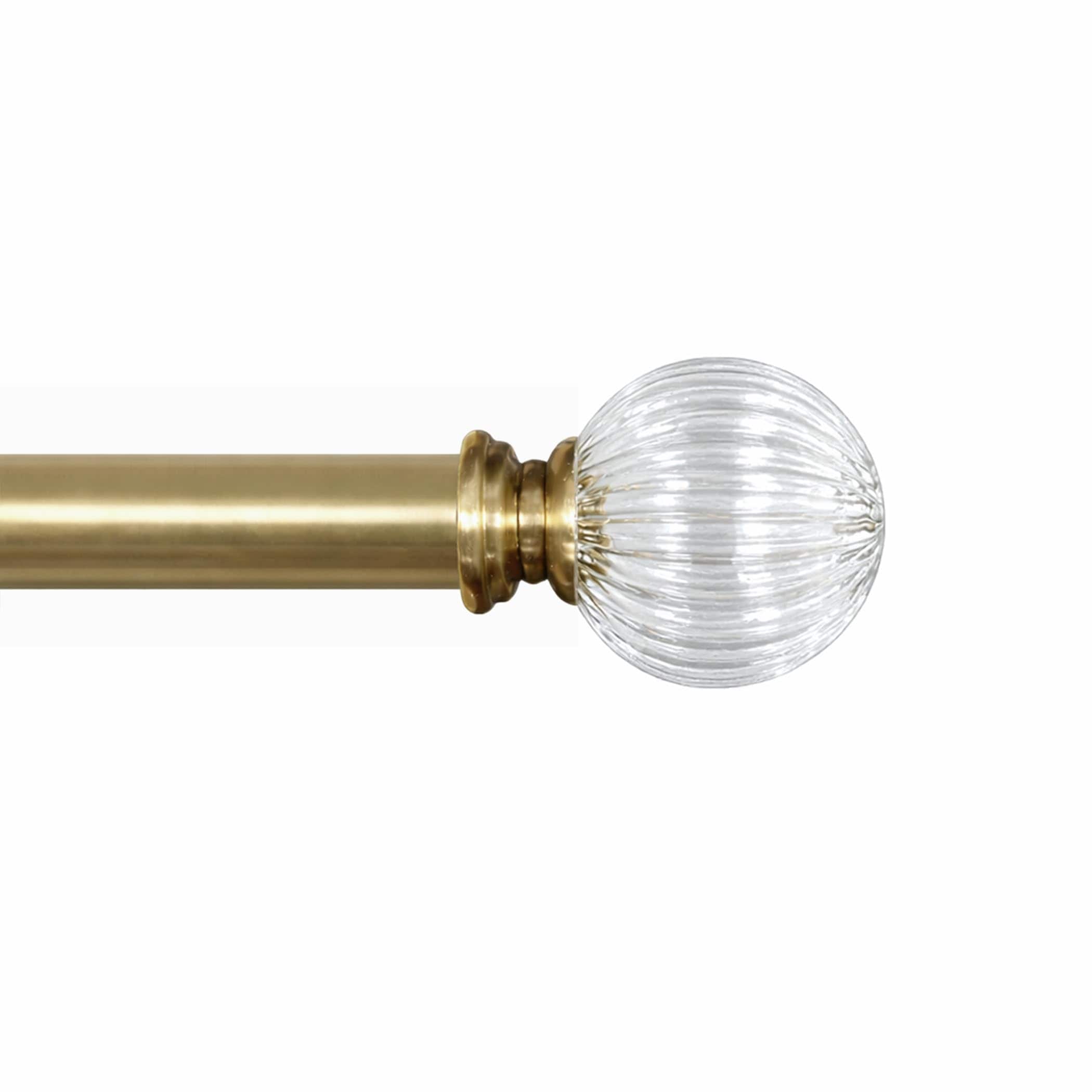 Deco Window 44 120 Inch Adjustable Heavy Duty Curtain Rod Glass Ball Finials Wall Mounted Drapery Rod Gold