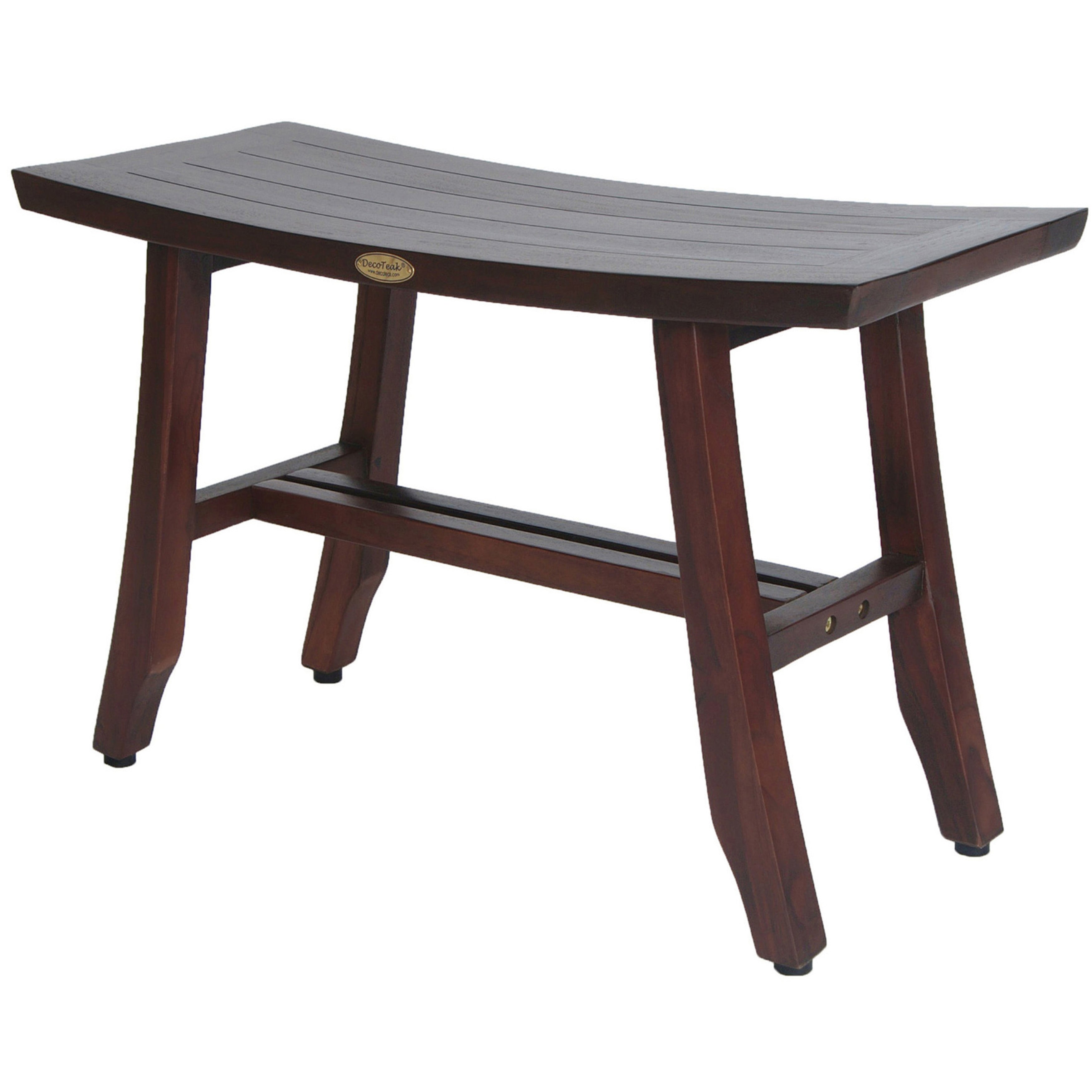 24 Decoteak Satori Teak Shower Bathroom Bench Woodland Brown Finish