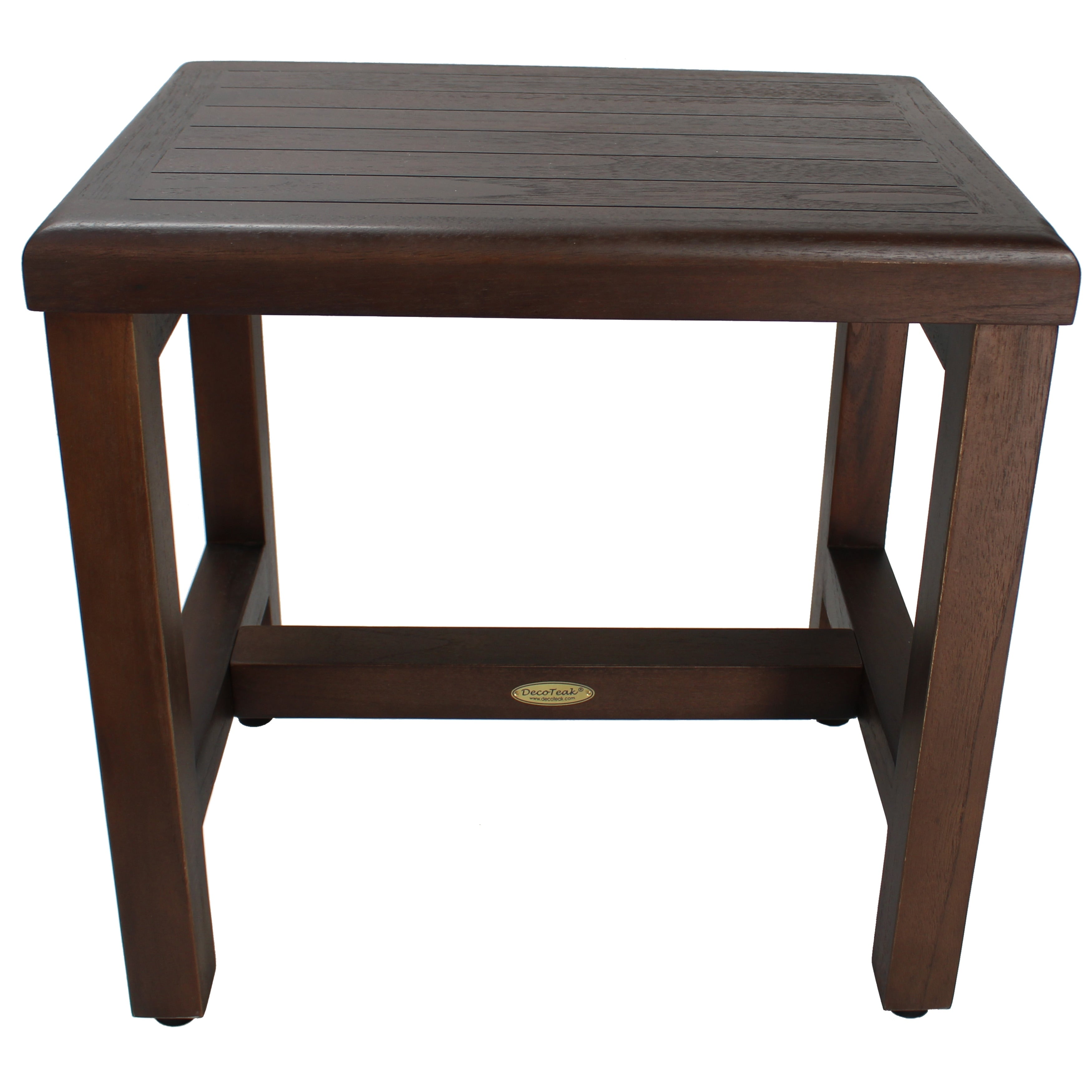 Decoteak Eleganto 18 Inch Solid Teak Shower Bench In Woodland Brown Finish