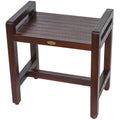20 Decoteak Eleganto Solid Teak Shower Stool With Liftaide Arms In Woodland Brown Finish