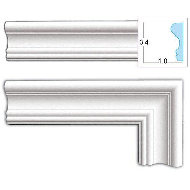 Decorative 3.4 Inch Door Casing 8 Pieces