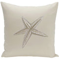 Decorative Outdoor Coastal Starfish Print 20 Inch Pillow