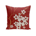 Decorative Outdoor Floral And Branch Print 20 Inch Pillow