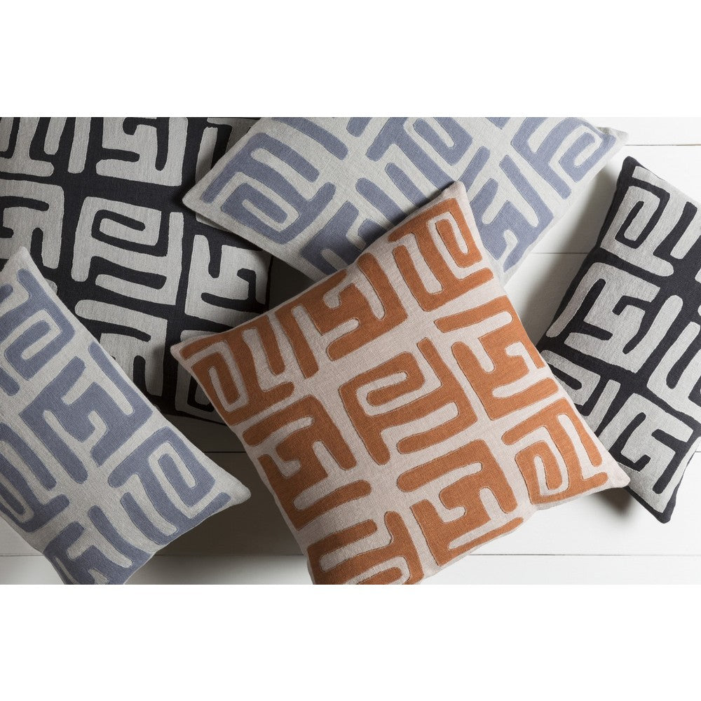 Decorative Abington 22 Inch Poly Or Feather Down Filled Throw Pillow