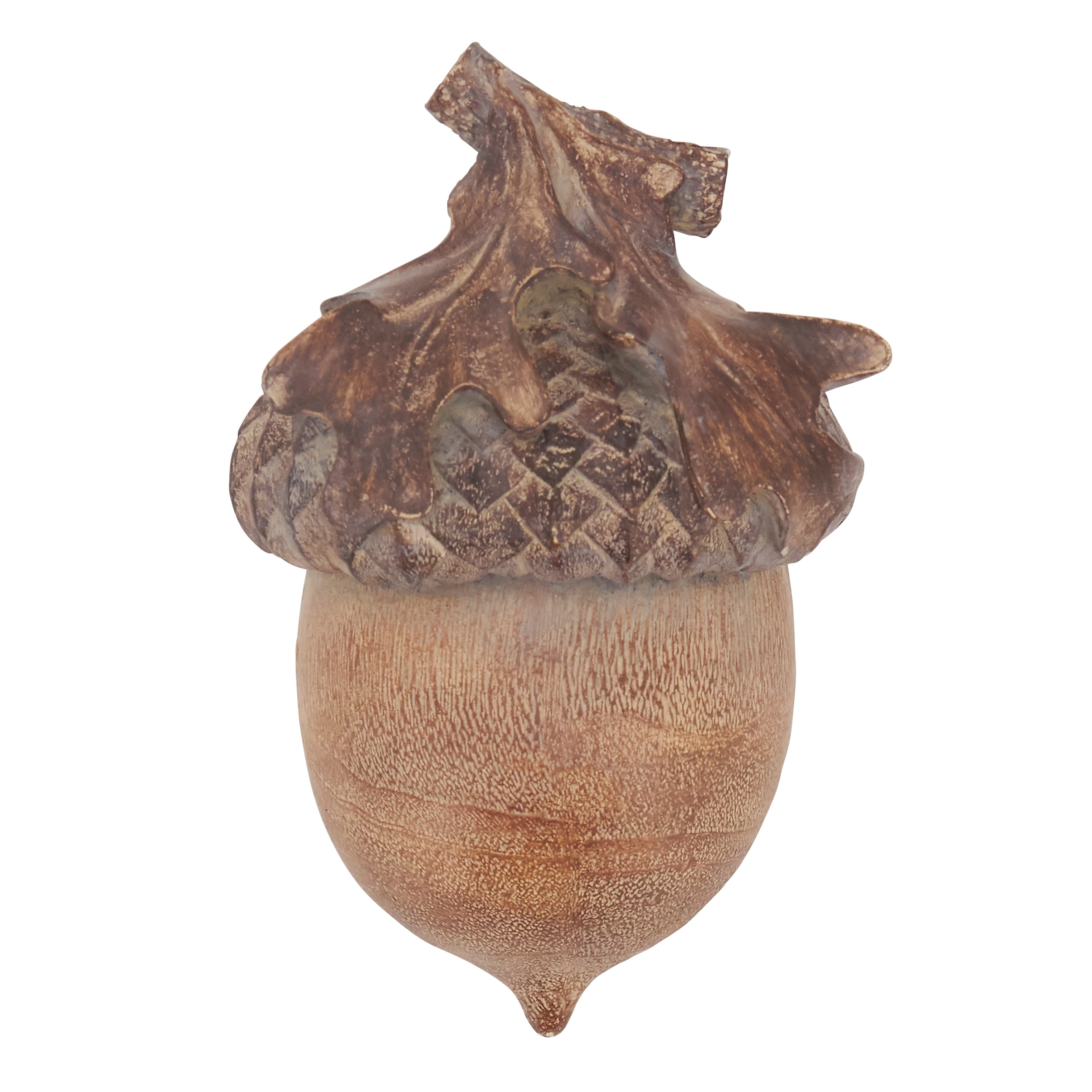 Decorative Acorn Figurines Set Of 4 Rustic Fall Acorn D Cor For Tabletop Shelf Seasonal Styling 5 Natural