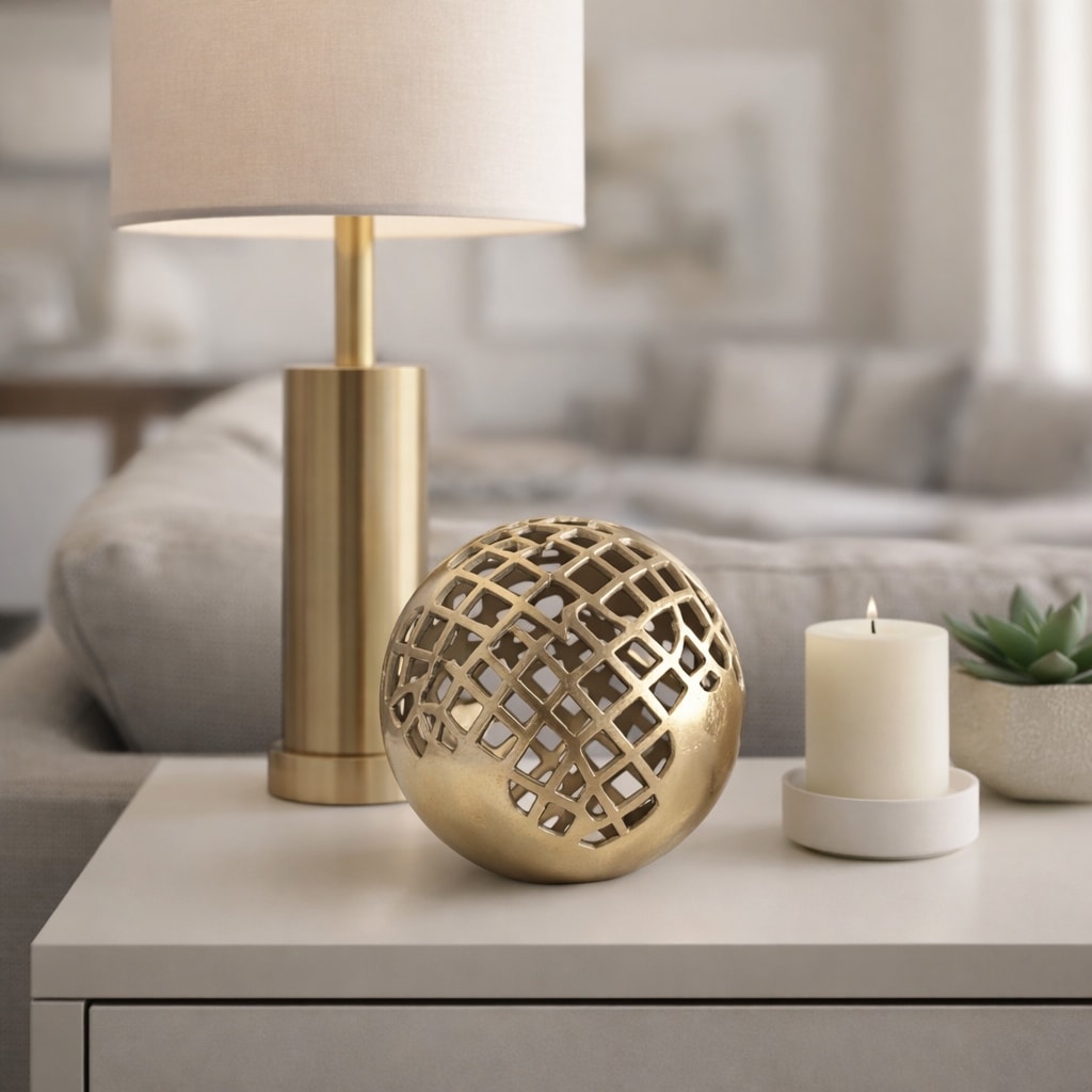 Decorative Aluminum Mesh Orb 6.75