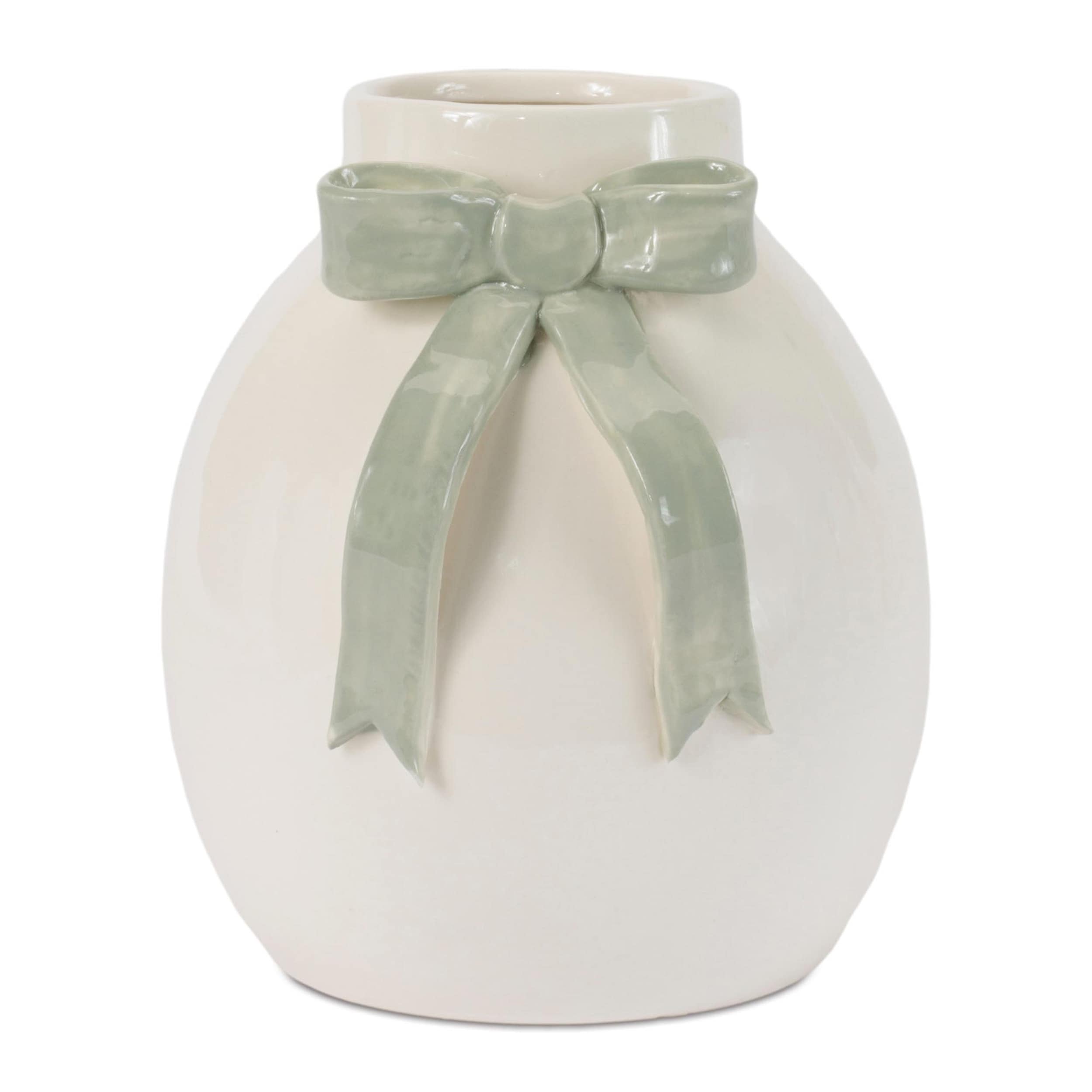 Decorative Bow Sculpted Vase Set Of 4