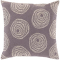 Decorative Cailyn Charcoal Circles And Dots 20 Inch Throw Pillow Cover