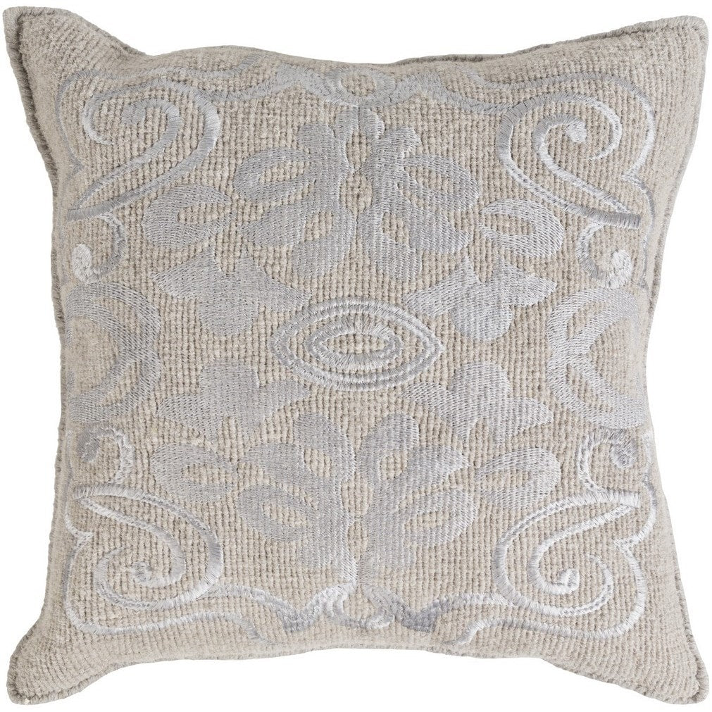 Decorative Clarita 20 Inch Feather Down Or Poly Filled Throw Pillow