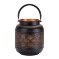 Decorative Cut Out Metal Lantern 9.25 H