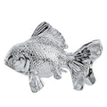 Decorative Fish Figurine 10 Inch Silver Resin Tabletop Accessory